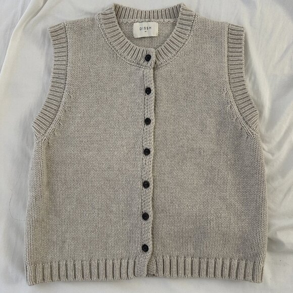 DISSH Foster Chalk Knit Vest - Picture 1 of 3